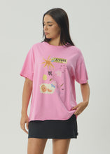 Load image into Gallery viewer, Afends Amalfi Oversized Tee - Pink