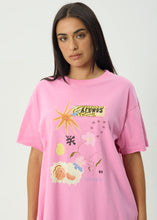 Load image into Gallery viewer, Afends Amalfi Oversized Tee - Pink