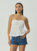 Load image into Gallery viewer, Afends Kindred Strapless Top - White