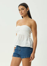 Load image into Gallery viewer, Afends Kindred Strapless Top - White