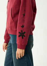 Load image into Gallery viewer, Afends Garden Variety Pull On Hood - Washed Burgundy