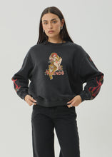 Load image into Gallery viewer, Afends Hellcat Crew Neck - Stone Black