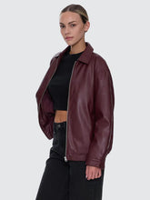 Load image into Gallery viewer, Thrills Elka Leather Jacket - New Maroon