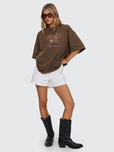 Load image into Gallery viewer, Thrills Banner Of Strength Oversized Tee - Cocoa