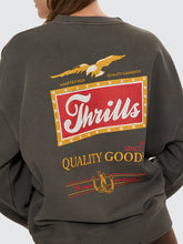 Load image into Gallery viewer, Thrills Make Em Tough Slouch Crew - Merch Black
