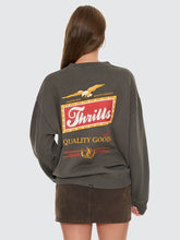 Load image into Gallery viewer, Thrills Make Em Tough Slouch Crew - Merch Black
