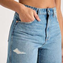 Load image into Gallery viewer, Wrangler High A-Line Denim Shorts - Blue Cult