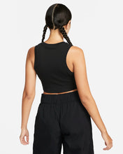 Load image into Gallery viewer, Nike Sportswear Chill Knit Tight Cropped Mini-Rib Tank Top - Black
