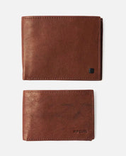 Load image into Gallery viewer, Rip Curl K-Roo RFID 2 In 1 Leather Wallet - Brown