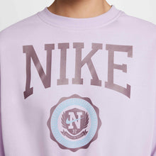 Load image into Gallery viewer, Nike Sportswear Club Girls' French Terry Crew-Neck Sweatshirt - Doll/Taupe Grey