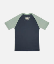 Load image into Gallery viewer, Indie Kids The All Day Contrast Rashie (3-7) - Midnight/Moss