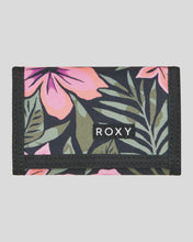Load image into Gallery viewer, Roxy Small Beach Wallet - Anthracite Fearless Floral