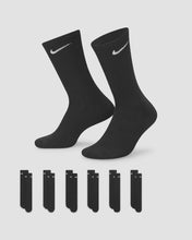 Load image into Gallery viewer, Nike Everyday Cushioned Training Crew Socks (6 Pairs) - Black