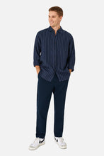 Load image into Gallery viewer, Industrie The Giacomo Linen L/S Shirt - Navy White