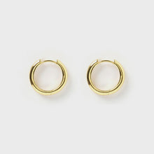 Load image into Gallery viewer, Arms Of Eve Jett Gold Hoop Earrings