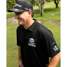 Load image into Gallery viewer, The Mad Hueys Hittin FK All SS Golf Polo - Black