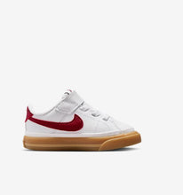Load image into Gallery viewer, Nike Court Legacy Baby/Toddler Shoes - White/Gum Yellow/Team Red