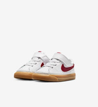 Load image into Gallery viewer, Nike Court Legacy Baby/Toddler Shoes - White/Gum Yellow/Team Red