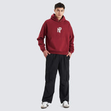 Load image into Gallery viewer, Nena & Pasadena Pursuits Heavy Box Fit Hooded Sweater - Cabernet