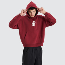 Load image into Gallery viewer, Nena & Pasadena Pursuits Heavy Box Fit Hooded Sweater - Cabernet