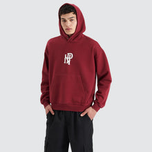 Load image into Gallery viewer, Nena & Pasadena Pursuits Heavy Box Fit Hooded Sweater - Cabernet