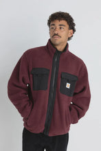 Load image into Gallery viewer, Rhythm Sherpa Zip Thru Fleece - Oxblood