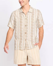 Load image into Gallery viewer, Rhythm Paisley Stripe S/S Shirt - Natural