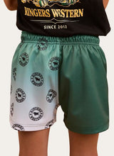 Load image into Gallery viewer, Ringers Western Signature Bull Kids Footy Short - Pine Green