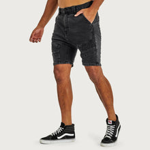 Load image into Gallery viewer, Kiss Chacey Spectra Denim Short - Obsidian Black