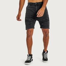 Load image into Gallery viewer, Kiss Chacey Spectra Denim Short - Obsidian Black