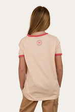 Load image into Gallery viewer, Ringers Western Stardust Girls Ringer T-Shirt - Light Peach