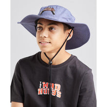 Load image into Gallery viewer, The Mad Hueys World Tour Youth Wide Brim Hat - Steel Blue