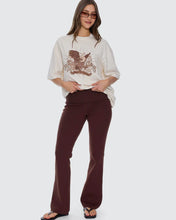 Load image into Gallery viewer, Thrills Estelle Fold Over Knit Pant - Bitter Chocolate