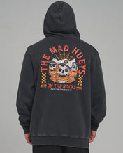 Load image into Gallery viewer, The Mad Hueys Triple On The Rocks Hooded Pullover - Washed Black