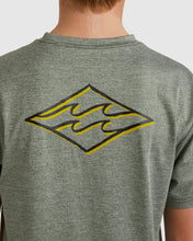 Load image into Gallery viewer, Billabong Youth Diamond Shoreline Rash Guard (8-14) - Military Heather