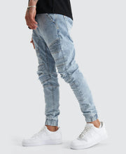 Load image into Gallery viewer, Nena & Pasadena Viper Denim Jogger - Portland Blue