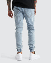 Load image into Gallery viewer, Nena & Pasadena Viper Denim Jogger - Portland Blue