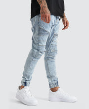 Load image into Gallery viewer, Nena & Pasadena Viper Denim Jogger - Portland Blue