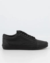 Load image into Gallery viewer, Vans Old Skool Leather Shoe - Black/Black