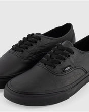 Load image into Gallery viewer, Vans Authentic Leather Shoe - Black/Black