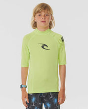 Load image into Gallery viewer, Rip Curl Brand Wave UPF Short Sleeve Rash Shirt - Boys 8-16