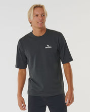 Load image into Gallery viewer, Rip Curl Stack UPF Short Sleeve Rash Vest - Black Marle