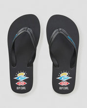Load image into Gallery viewer, Rip Curl Youth Icons Bloom Open Toe - Black/Blue