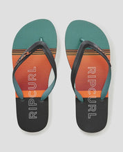 Load image into Gallery viewer, Rip Curl Breakers Bloom Open Toe Sandals - Black/Green
