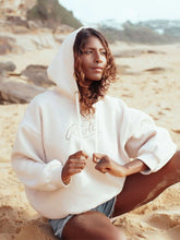 Load image into Gallery viewer, Rusty Ladies Script Oversize Hooded Fleece - Oatmilk