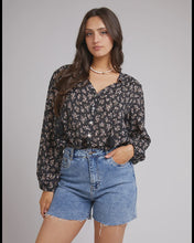 Load image into Gallery viewer, All About Eve Maya Floral Shirt - Black