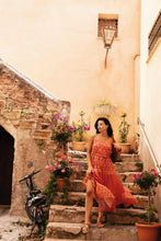 Load image into Gallery viewer, Arnhem Carmen Strappy Midi Dress - Cherry