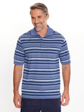 Load image into Gallery viewer, Breakaway Fai Striped Kinnersly Polo - Coastal Marle