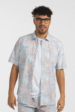 Load image into Gallery viewer, James Harper Tropical Poplin Shirt - Blue