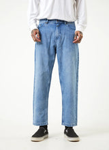 Load image into Gallery viewer, Afends Ninety Twos Hemp Denim Relaxed Jeans - Worn Blue